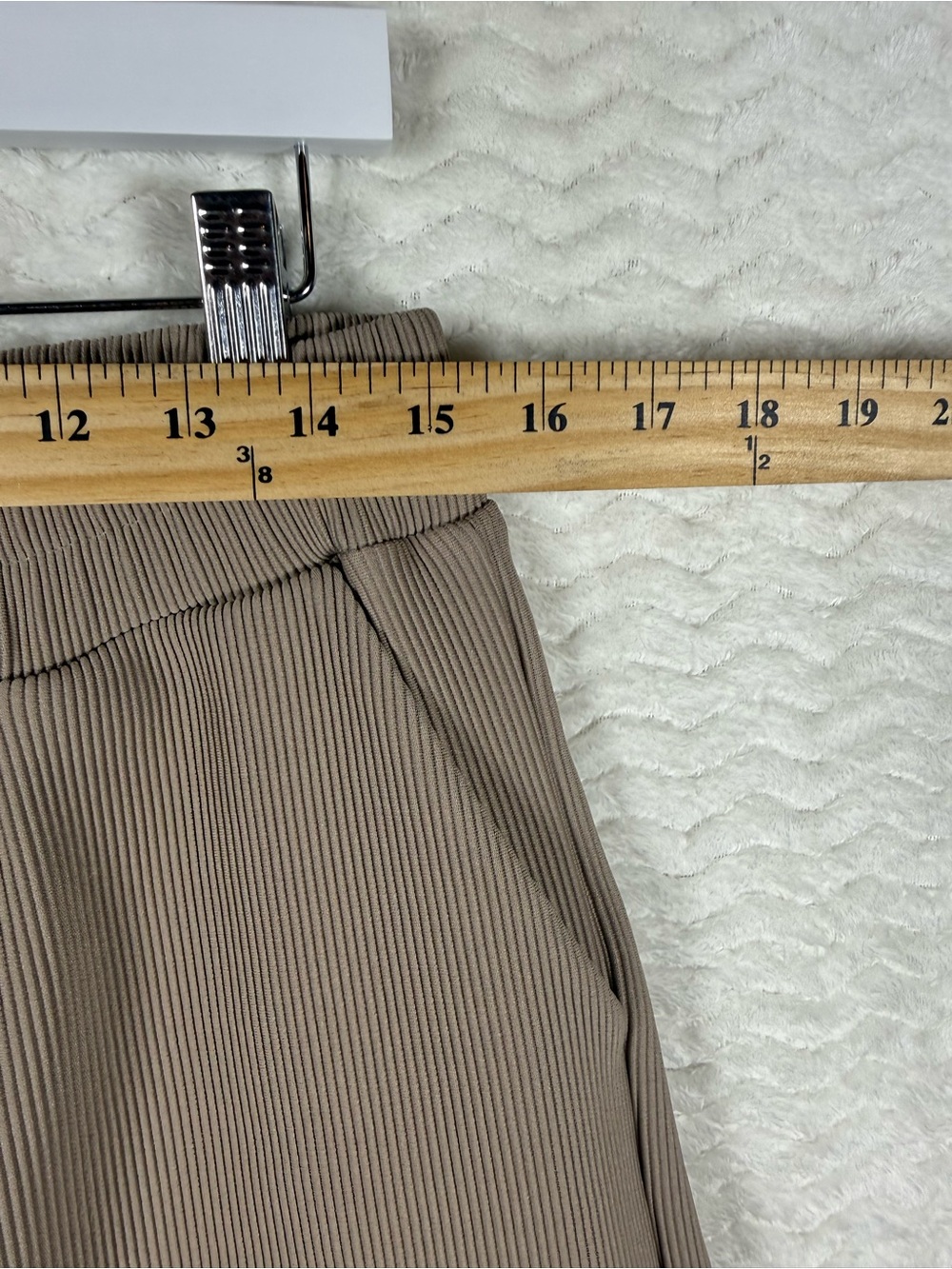 Zenana Outfitters Taupe Ribbed Neck Lounge Top & Bottom. Size Large 🧡 - Picture 15 of 17